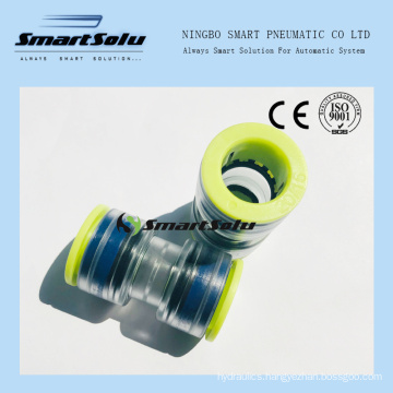 Transparent Plastic 20/15mm Optical Fiber Connector Microduct Straight Coupling